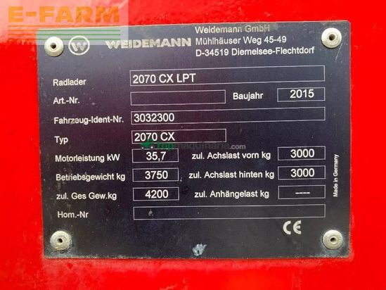 Minicargadora -  - weidermann 2070 cx