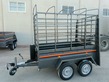 Remolque  caja fija 2 ejes con freno 2200x1300x500+1100+arquillos