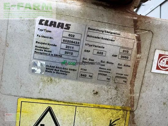 Rastrillo - Claas - liner 470 s