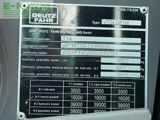 Tractor agrícola - Deutz - 7250 ttv