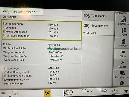 Cosechadora de Cereal - Claas - lexion 5500 montana