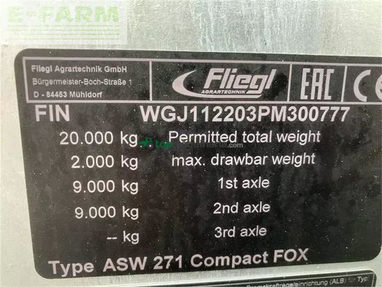 Remolqu agrícola - Fliegl - asw 271 compact fox
