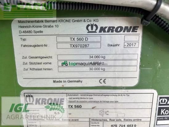 Cinta transportadora de forraje - Krone - tx 560 d