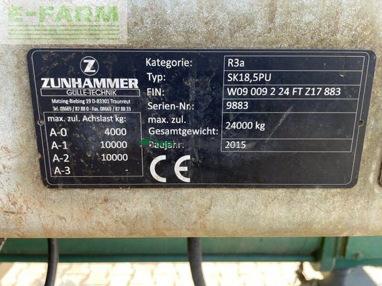 Cisterna - Zunhammer - sk 18,5 pu