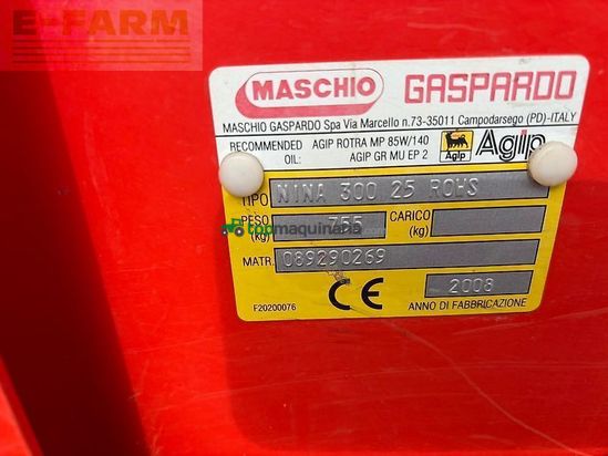 Sembradora - Maschio - erpice ds + nina 300/25 rows