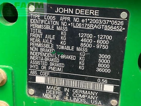 Tractor agrícola - John Deere - 6175r