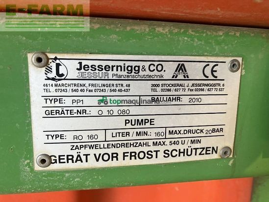 Atomizador - Jessernigg - pp1 - 1000 liter - 12 meter