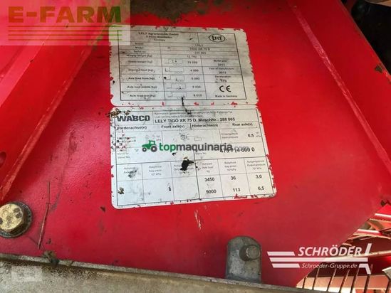 Cinta transportadora de forraje - Lely - tigo xr 75 d
