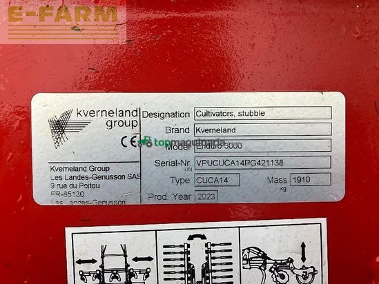 Cultivador - Kverneland - enduro 3000 triflex