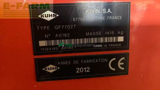 Henificador - Kuhn - gf 7702 t