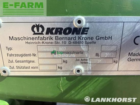 Rastrillo - Krone - swadro 807