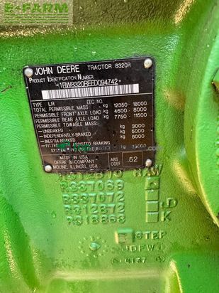 Tractor agrícola - John Deere - 8320 r