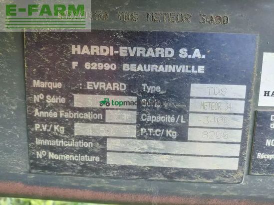 Atomizador - Evrard - meteor 3400 l. / 28 m.