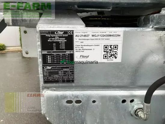 Cinta transportadora de forraje - Fliegl - gigant asw 281 fox tandem