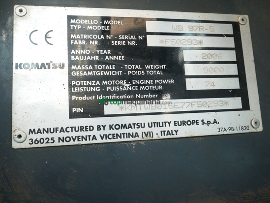 Retroexcavadora - Komatsu WB97R-5