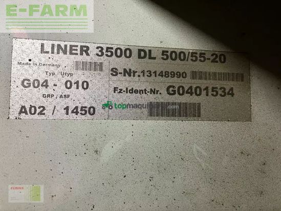 Rastrillo - Claas - liner 3500