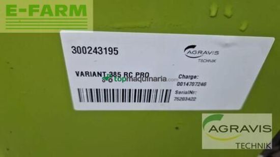 Empacadora gigant - Claas - variant 385 rc pro