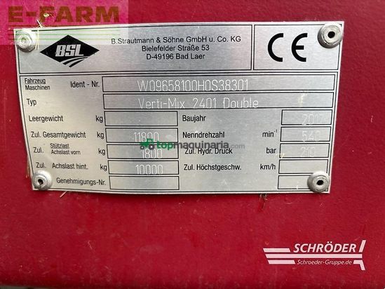Remolqu esparcidor - Strautmann - verti mix 2401 double