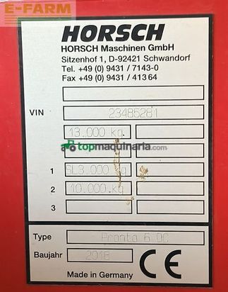Sembradora - Horsch - pronto 6 dc