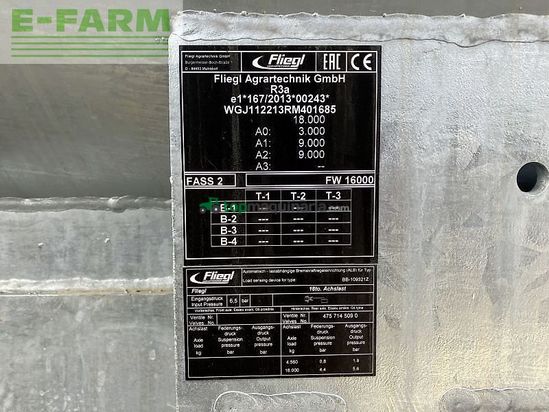 Cuba de purin - Fliegl - fw 16000 road x line tandem