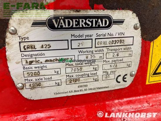 Grada de disco - Väderstad - carrier xl 425