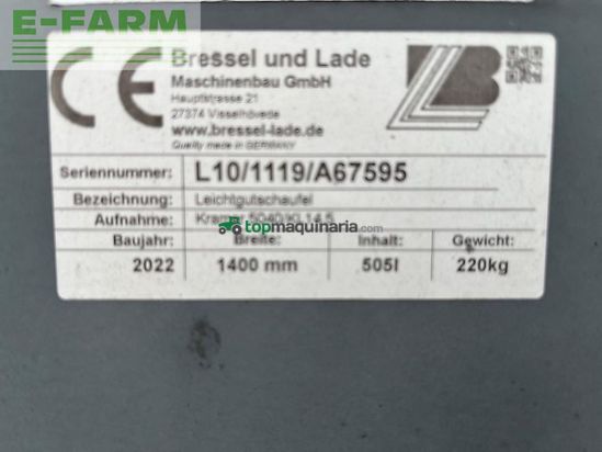 Minicargadora - Bressel und Lade - leichtgutschaufel 140 cm