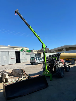 Pluma hidráulica agricola con gancho homologado de 2000kg