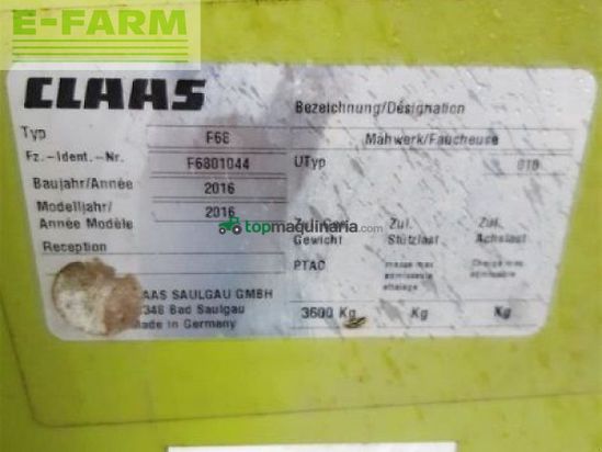 Cortacésped manual - Claas - mähwerk disco 1100 c + 3200 fc