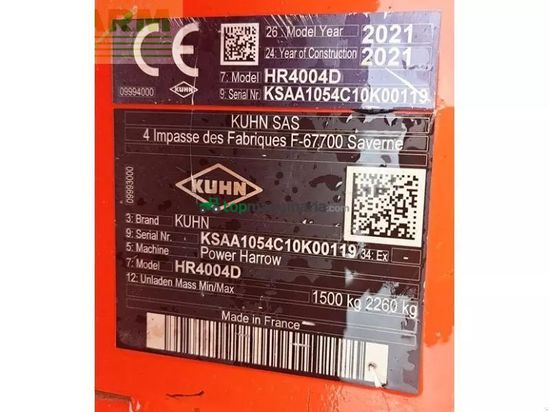 Grada rotativa - Kuhn - hr 4004 d