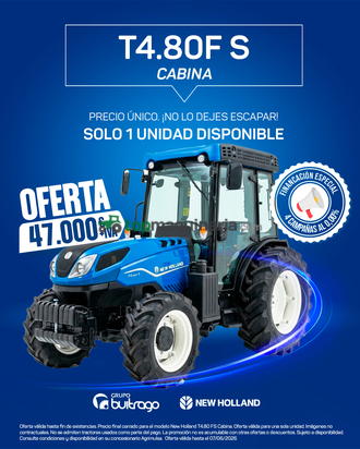 TRACTOR NEW HOLLAND T4.80FS CABINA  47.000 € + IVA