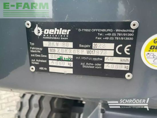 Remolqu agrícola - Oehler - zdk 80