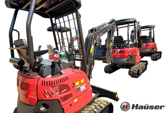 MINIEXCAVADORA HAÜSER XR18L CON MOTOR KUBOTA
