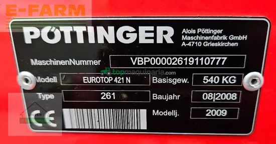 Rastrillo - Pöttinger - eurotop 421n