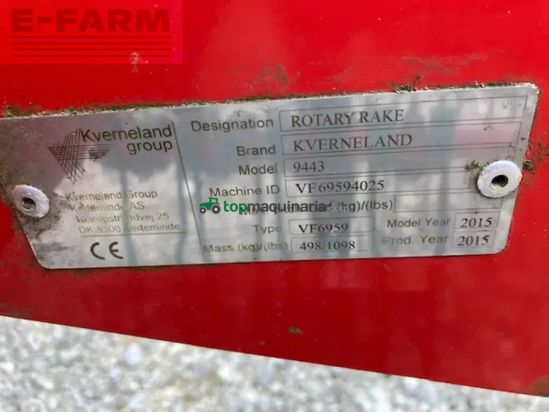 Rastrillo - Kverneland - 9443