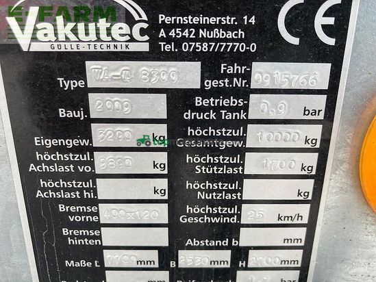 Cuba de purin - Vakutec - va-t 8300