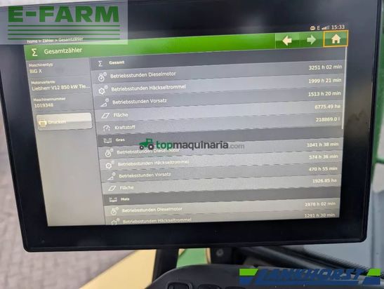 Cosechadora de Cereal - Krone - big x 1180 + easycollect 900-3