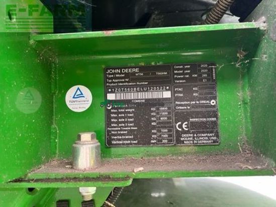 Cosechadora de Cereal - John Deere - t560 hm