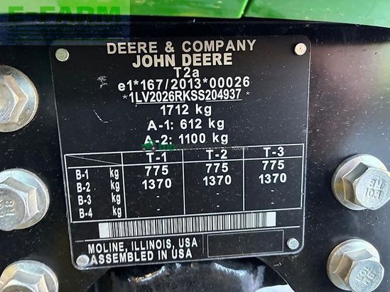 Tractor agrícola - John Deere - 2026r