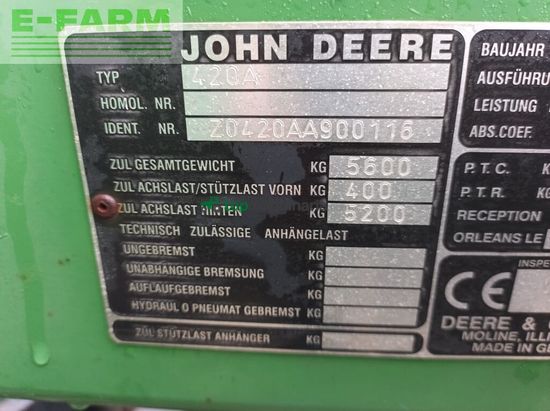 Combinado de siembra - John Deere - 420 a mulch finisher