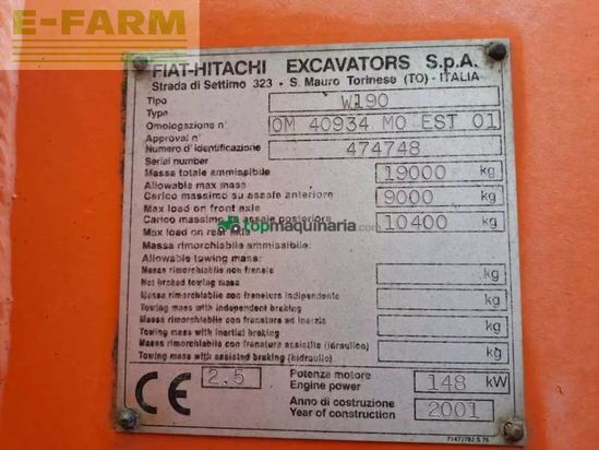 Minicargadora -  - hitachi w 190
