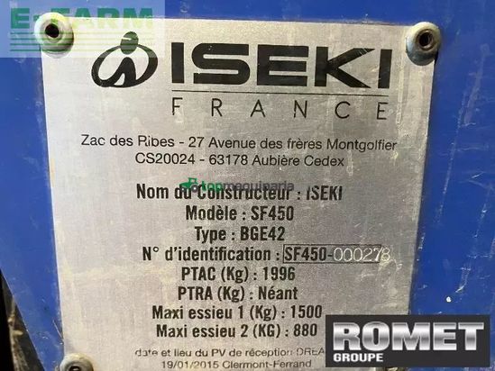 Tractor agrícola - Iseki - sf450fh