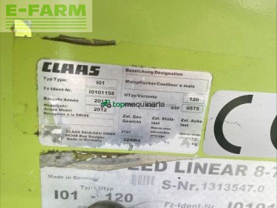 Cabezal - Claas - conspeed linear 8-75 fc