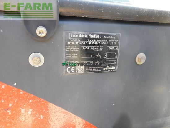 Elevadora - Linde - linde h20d-02/600 triplex 4,71m + ss