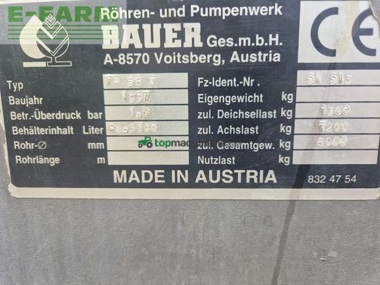 Cisterna - Bauer - vb 58 v güllefass