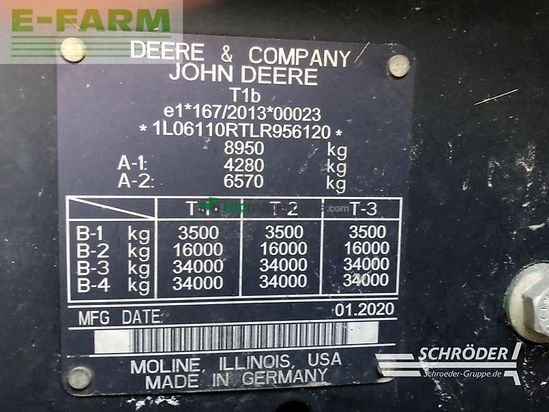 Tractor agrícola - John Deere - 6130 r ultimate | radgewichte | rtk