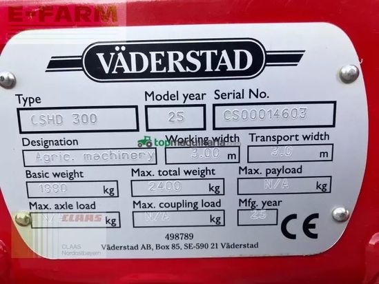 Cultivador - Väderstad - cultus 300 hd