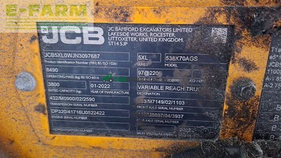 Telescopica - JCB - 538-70 agri super **jahresendralley**