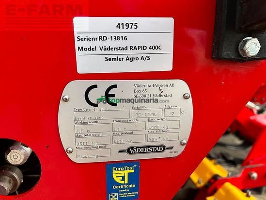 Sembradora - Väderstad - rapid 400c
