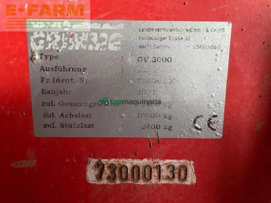 Cosechadora - arrancadora de patata - Grimme - gv3000