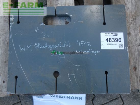 Minicargadora - Weidemann - heckgewichte zu 4512